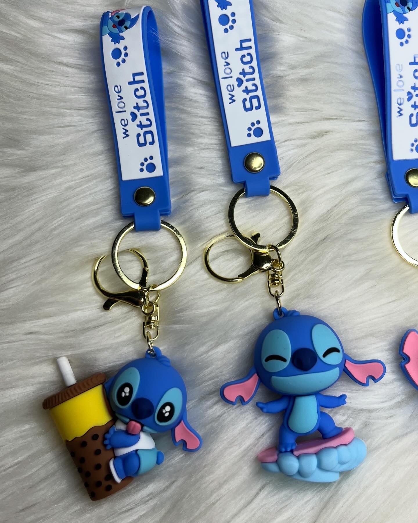 Angel and Stitch Keychains