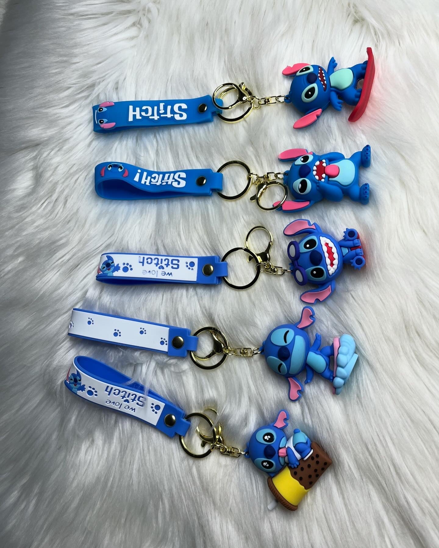 Angel and Stitch Keychains