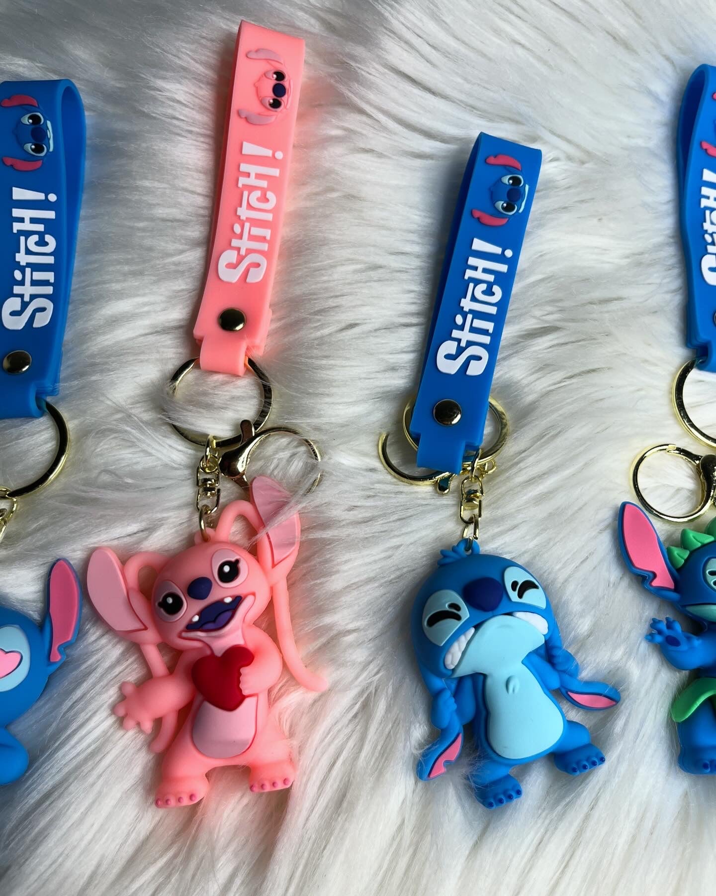 Angel and Stitch Keychains