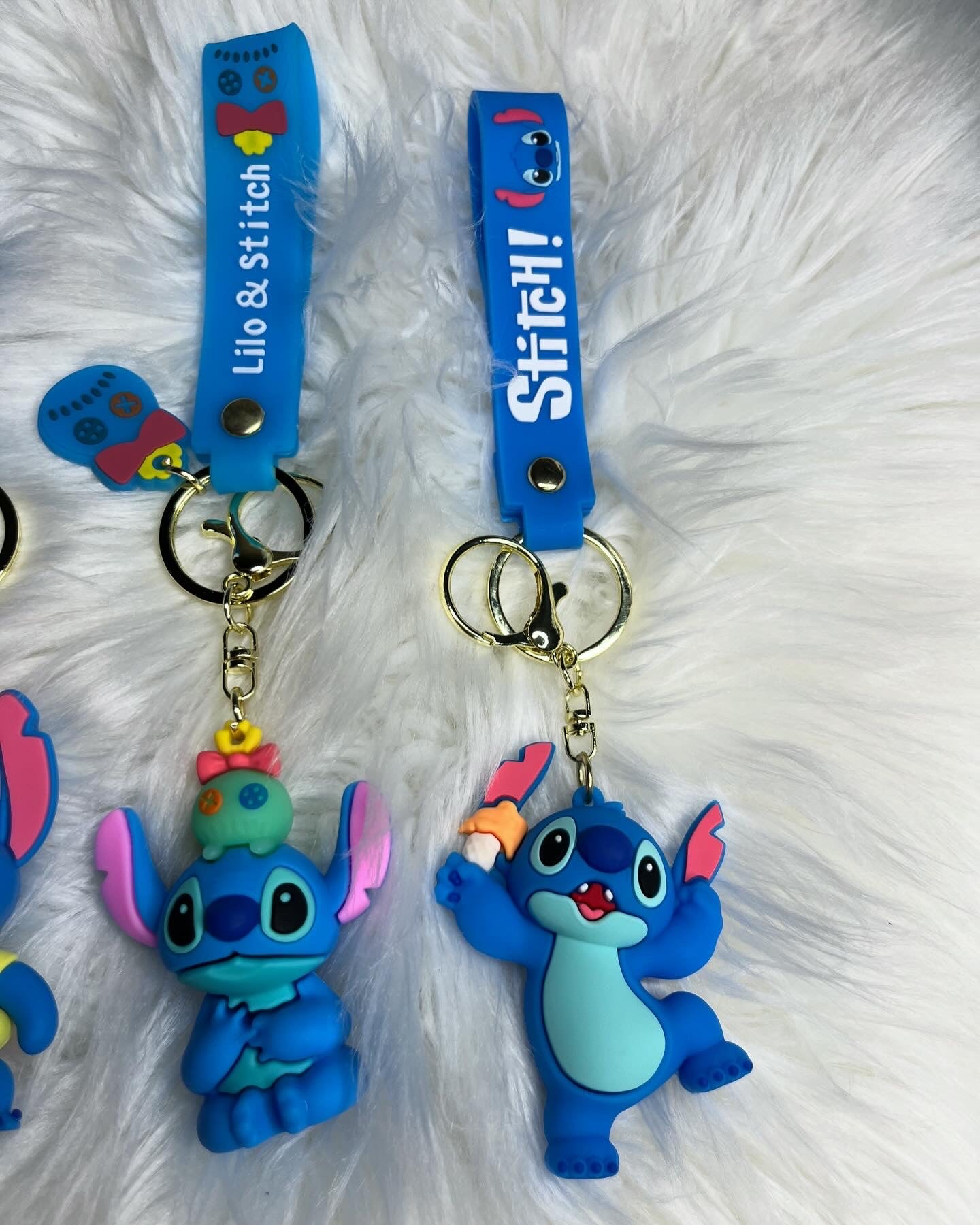 Angel and Stitch Keychains