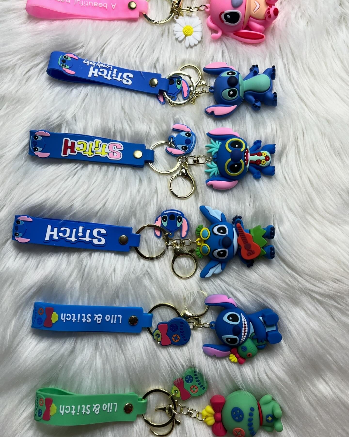 Angel and Stitch Keychains